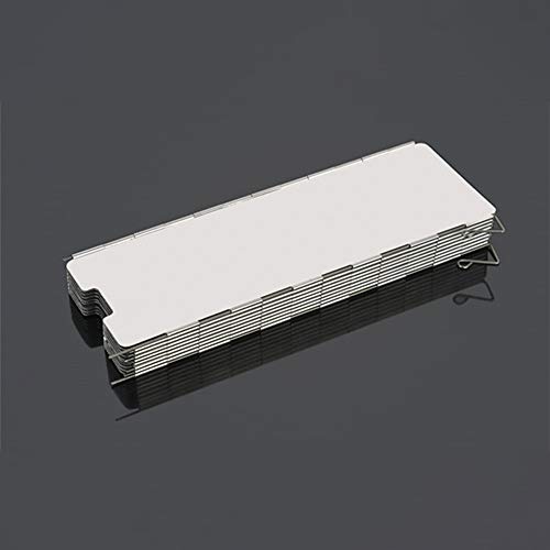 Xiangze Parabrisas plegable de aluminio, cortavientos, con 9 láminas de aluminio para estufas, hornillos de camping, hornillos de gas, color blanco