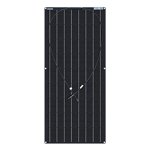 XINPUGUANG Panel solar flexible de 100W 12V Módulo monocristalino para bote coche caravana autocaravana 12V cargador de batería (Black)
