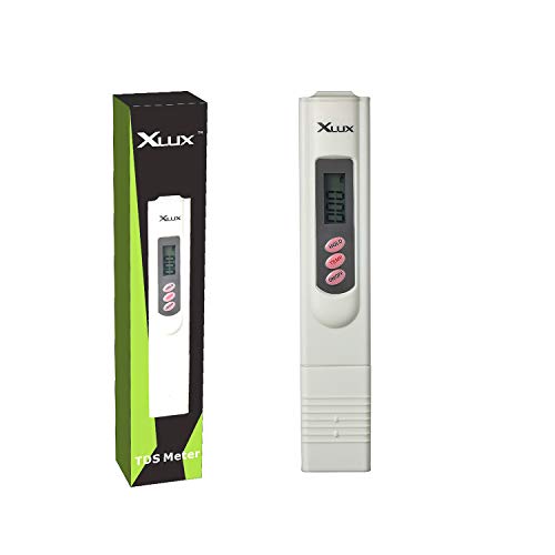 XLUX Medidor de Digital de Calidad del Agua para Filtro Osmosis inversa Probar Rango de medición de 0-9.990 ppm TDS