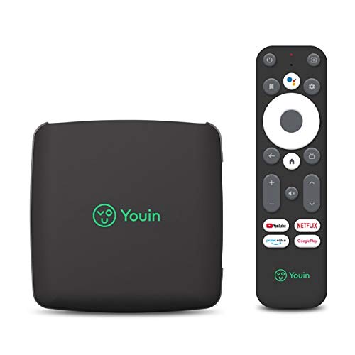 Youin You-Box EN1040K - TV box Android TV 4K UHD - Asistente de Google y Chromecast integrado - Producto Exclusivo Amazon, negro