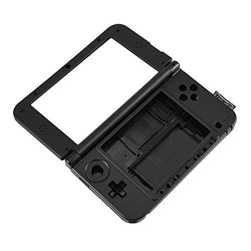 YUUGAA Estuche, Carcasa Completa Carcasa Cubierta Carcasa Piezas de reparación Kit de reemplazo de reparación Completa para 3DS XL(Negro)