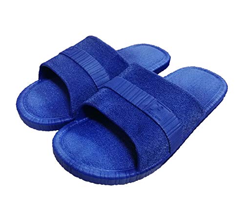 Zapatillas Antideslizantes Antideslizantes para Mujeres y Hombres Baño de Uso en el Interior Sandalia Suela de Espuma Suave Zapatos para Piscinas Inicio de Diapositivas (40/41EU, Navy Blue)