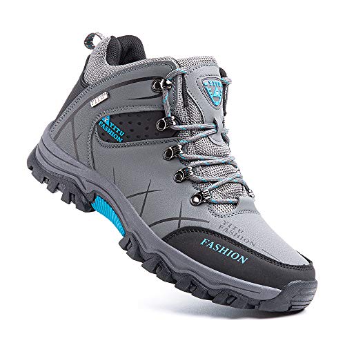Zapatillas Trekking Hombre Antideslizantes Zapatos de Senderismo Transpirable Botas Montaña Bajas al Aire Libre 4 Gris 43 EU