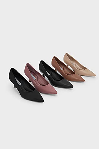 Zapatos de tacón Alto Punteado de Color sólido Simple de Las mujeres-38_marrón