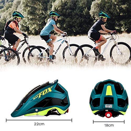 Zeroall Ligero Casco de Bicicleta para Hombre Mujer 56-62cm Tamaño Ajustable Casco de Ciclo con Visera Desmontable Cascos de Ciclismo para Bicicleta Patineta Bicicletas Eléctricas(Verde)