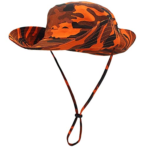 Zxb-shop Outdoor UV Protection Wide Brim Blim Sombrero de Vaquero Sombrero de Pescador Sombrero Plegable Camuflaje Playa Sombrero (Color : G, tamaño : X-Large)