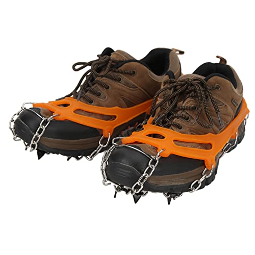 01 02 015 Puños de Nieve, Tacos de Hielo para Zapatos Insípidos para Climas Nevados(Naranja)
