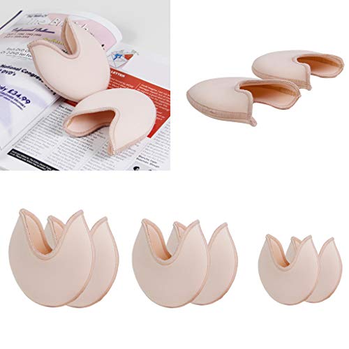 1 Par Almohadilla de Dedo de Pies de Silicona Punteras Protectores para Zapatos de Atleta Ballet - S