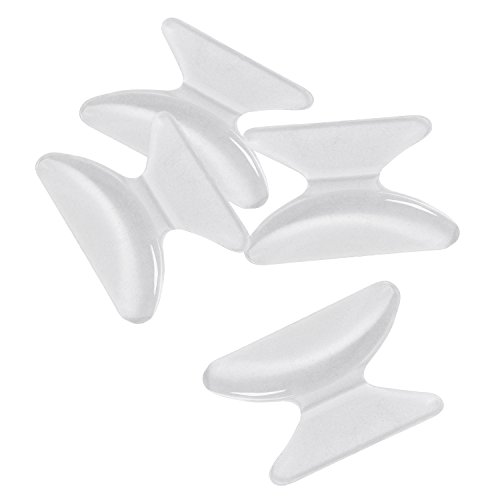 12 Pares de Almohadillas de Nariz de Silicona Almohadillas Adhesivas Antideslizantes para Gafas Gafas de Sol, Transparente, 2,5 mm