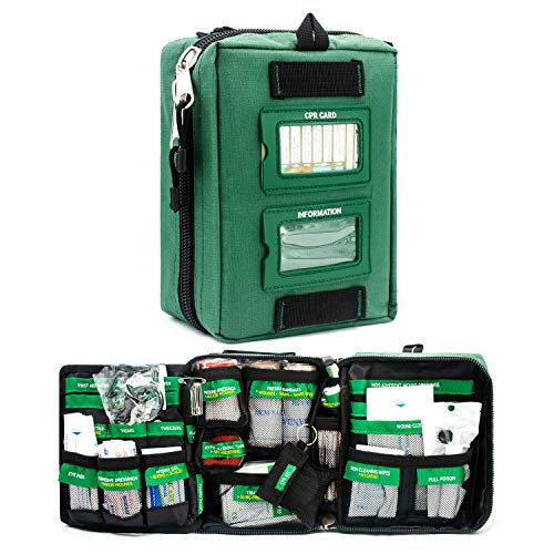 165 piezas práctico y completo kit de primeros auxilios adecuado para el hogar, oficina, camping, lugar de trabajo, coche y viajes