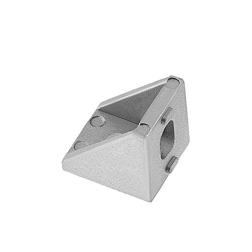 20 piezas 2 agujeros 2020 esquina soporte aluminio ángulo soportes 2017 L conector para AM8, BLV MGN Cube 3D impresora 20 serie aluminio extrusiones perfiles con ranura de 6 mm (plata)