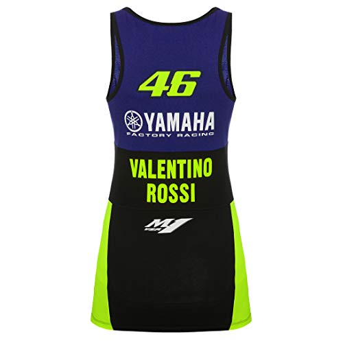 2019 Valentino Rossi VR46 Mujeres Tank Top Señoras Chaleco Yamaha Factory Racing, azul, Womens (XL) 98cm/39 Inch Chest