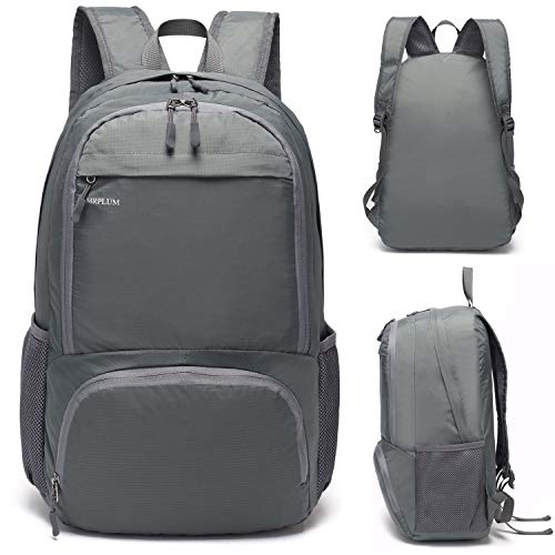 30L ligero Packable mochila, mrplum Unisex Durable resistente al agua práctico mochila para viajes y deportes al aire libre (Gris)