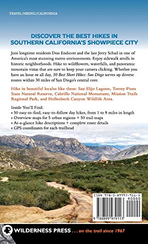 50 Best Short Hikes: San Diego [Idioma Inglés]