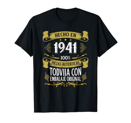 81 Años Cumpleaños Regalo Para Hombre Mujer Hecho En 1941 Camiseta