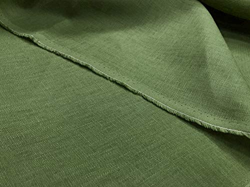 A-Express Natural Pura 100% Tela de lino Material suave Confección de vestidos Moda Bolsa de lino 140cm ancho - 5 Metro (500cm x 140cm) Verde oscuro