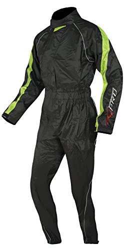A-pro Traje impermeable lluvia chaqueta Moto Scooter Impermeable Unisex Fluo XXL