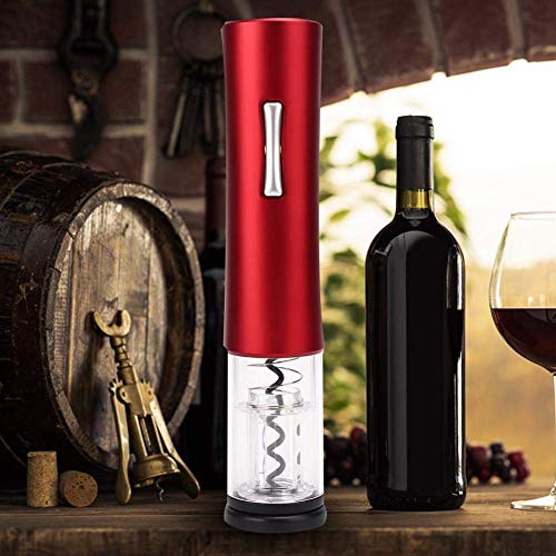 Abrebotellas para vino, abridor de vino eléctrico inteligente ABS Abrebotellas automático portátil con luz azul para bares Tienda Hogar Cocina(02)
