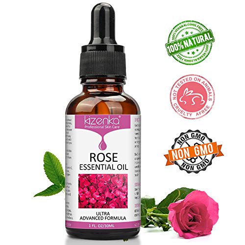 ¡Aceite esencial de rosa, Cuidado de la piel con Vitamina C, Mejorando las Arrugas Antienvejecimiento, Perfecto para Aromaterapia, Relajación, Terapia de la piel y más - NATURAL