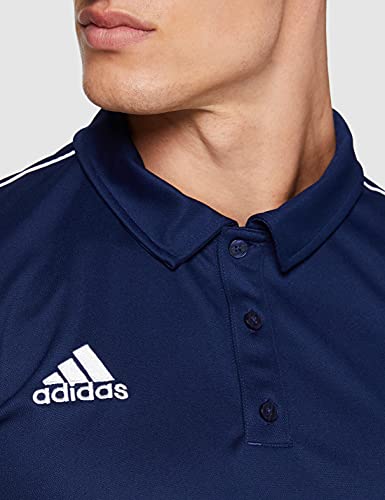 adidas CORE18 Camiseta Polo, Hombre, Dark Blue/White, L