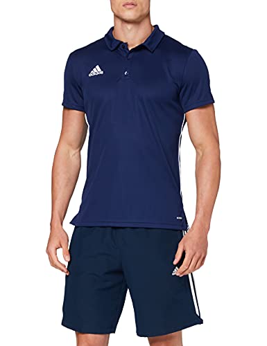 adidas CORE18 Camiseta Polo, Hombre, Dark Blue/White, L