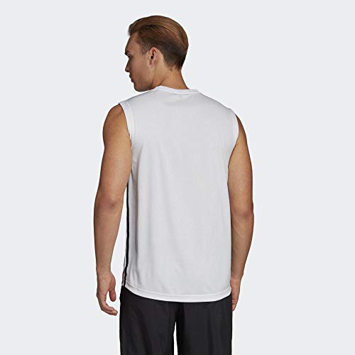 adidas D2M SL 3S Camiseta sin Mangas, Hombre, White, XS