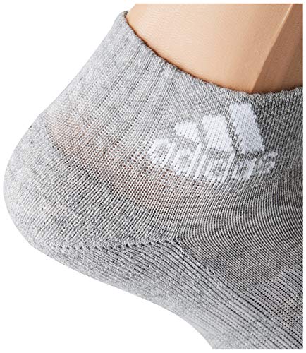 adidas DZ9361 CUSH ANK 6PP Socks unisex-adult top:medium grey heather/medium grey heather/white/white bottom:black/black S