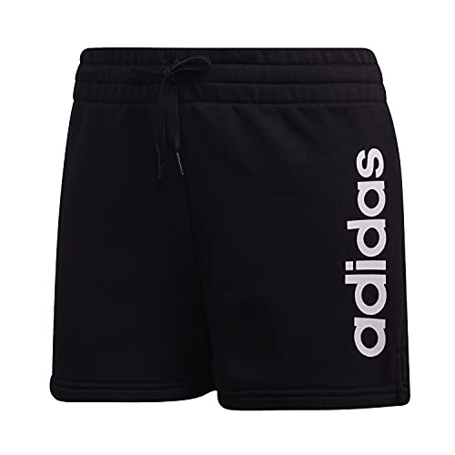 adidas Essentials Linear Logo Shorts W Pantalones Cortos, Mujer, Negro (Black/White), L