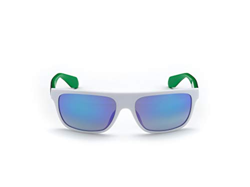 adidas OR0023 Gafas, White/Green Mirror, 59 para Hombre