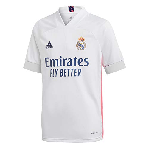 Adidas Real Madrid Temporada 2020/21 Camiseta Primera Equipación Oficial, Unisex, Blanco, L
