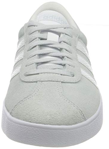 adidas VL Court 2.0, Sneaker Mujer, Halo Blue/Cloud White/Grey, 38 2/3 EU