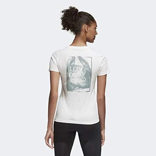 adidas W LBN GFX tee Camiseta, Mujer, Nondye/Esmtec, L