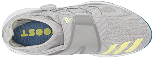adidas Women's ZG21 Motion Primegreen BOA Mid Cut Golf Shoes, Grey Two/Pulse Yellow/Focus Blue, 11