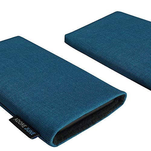 Adore June Classic Azul-Océano Funda Compatible con iPhone 13 Pro MAX/iPhone 12 Pro MAX, Material Resistente Efecto Limpiador de Pantalla