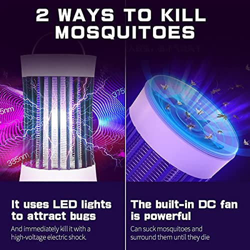 AICase Lámpara electrónica Recargable antimosquitos para Viajes de Verano, Camping, Patio, casa y jardín