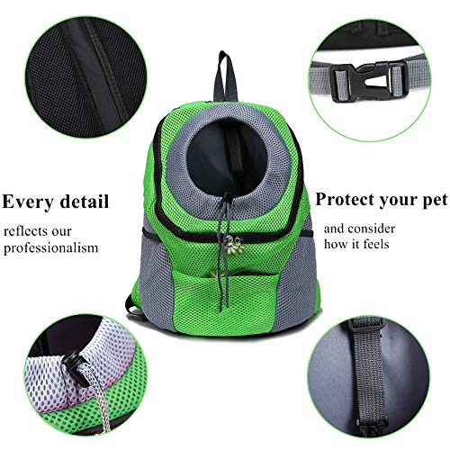 AISENPARTS Pet Puppy Dog Cat Carrier Mochila Travel Tote Doble Bandolera Mesh Sling Carry Pack