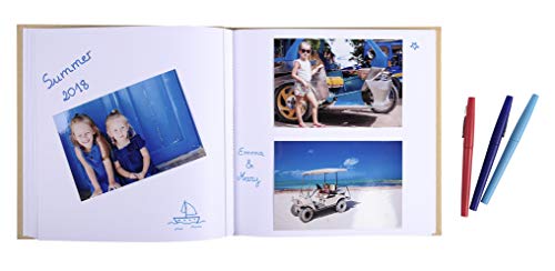 Álbum de fotos con libro de 30 páginas blancas, formato 25 x 25 cm, diseño de cephire beige