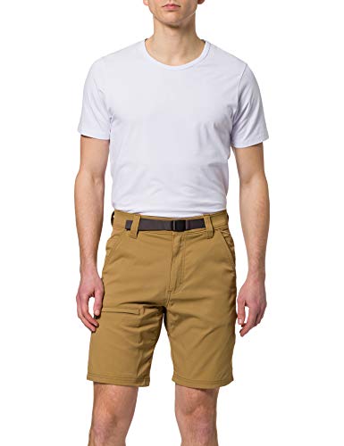 All Terrain Gear by Wrangler 8 Pocket Belted Short Pantalones cortos de senderismo para Hombre, Beige, 34
