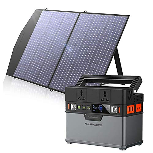 ALLPOWERS Estación de alimentación portátil 288 Wh/78000 mAh generador solar con 1 panel solar de 100 W con batería de litio para actividades al aire libre y camping