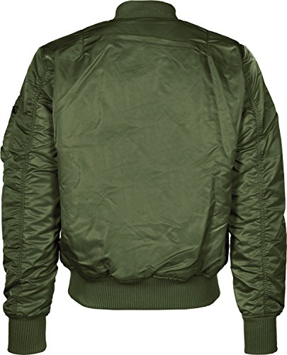 ALPHA INDUSTRIES Flight Jacket|MA-1 VF 59 Chaqueta Bomber, Verde (Dark Green 257), L para Hombre