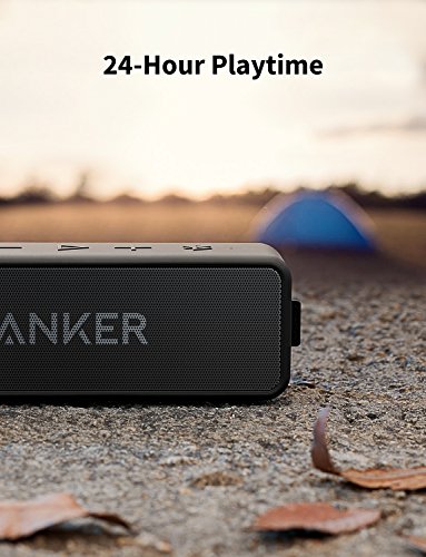 Altavoz inalámbrico Bluetooth Anker SoundCore 2, batería de 24 horas, protección contra el agua IPX7, graves enormes con dos controladores de graves