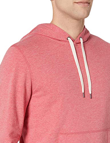 Amazon Essentials Lightweight French Terry Hooded Sweatshirt Sudadera con Capucha, Rojo Efecto Lavado, XS