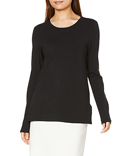 Amazon Essentials Long-Sleeve T-Shirt novelty-t-shirts, Negro, Large