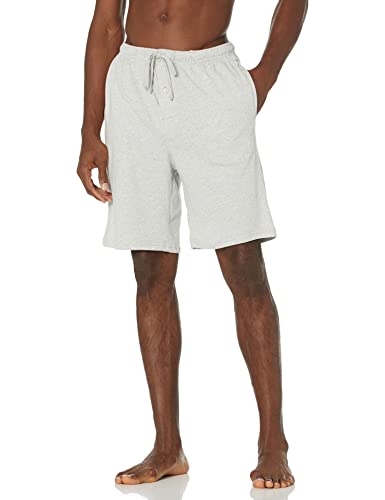 Amazon Essentials - Pantalón corto de pijama para hombre, Gris (Light Gray Heather Lig), US L (EU L)