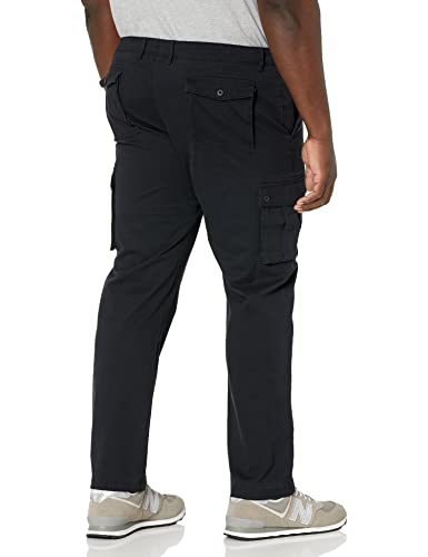 Amazon Essentials – Pantalones cargo elásticos de corte entallado para hombre, Negro, 34W x 32L