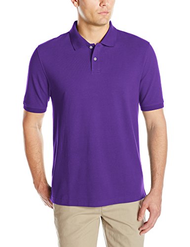 Amazon Essentials Regular-Fit Cotton Pique Polo Shirt, Morado, XL