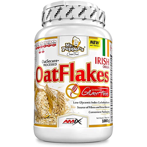 AMIX - Snack Saludable - OatFlakes en Formato de 1 kilo - Gran Aporte de Energía de Liberación Lenta - Contenido Apto para Celíacos - Fuente de Fibra y Carbohidratos