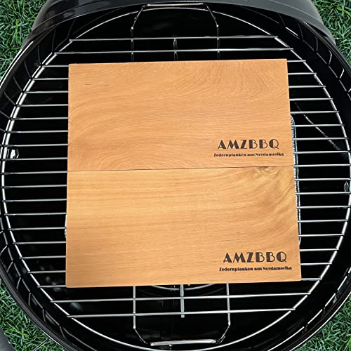 AMZBBQ® Tablas para barbacoa de alta calidad, 100% madera de cedro de América del Norte, tablas para parrilla de gas y barbacoa de carbón, tablas de ahumar para salmón y carne