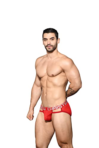 Andrew Christian Mesh Stripe Sexy Brief w/ Almost Naked
