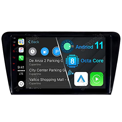 Android 11 Car Radio 10.1" Dab+ Integrado Wireless Carplay Android Auto 3+32GB Navegador GPS Stereo de Coche Bluetooth 5.1 WiFi USB Autoradio para Skoda Octavia III Mk3 2013-2019